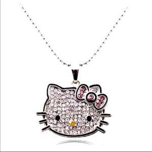 FINAL PRICE NO OFFERS NEW Hello Kitty Rhinestone Silver Pendant Necklace